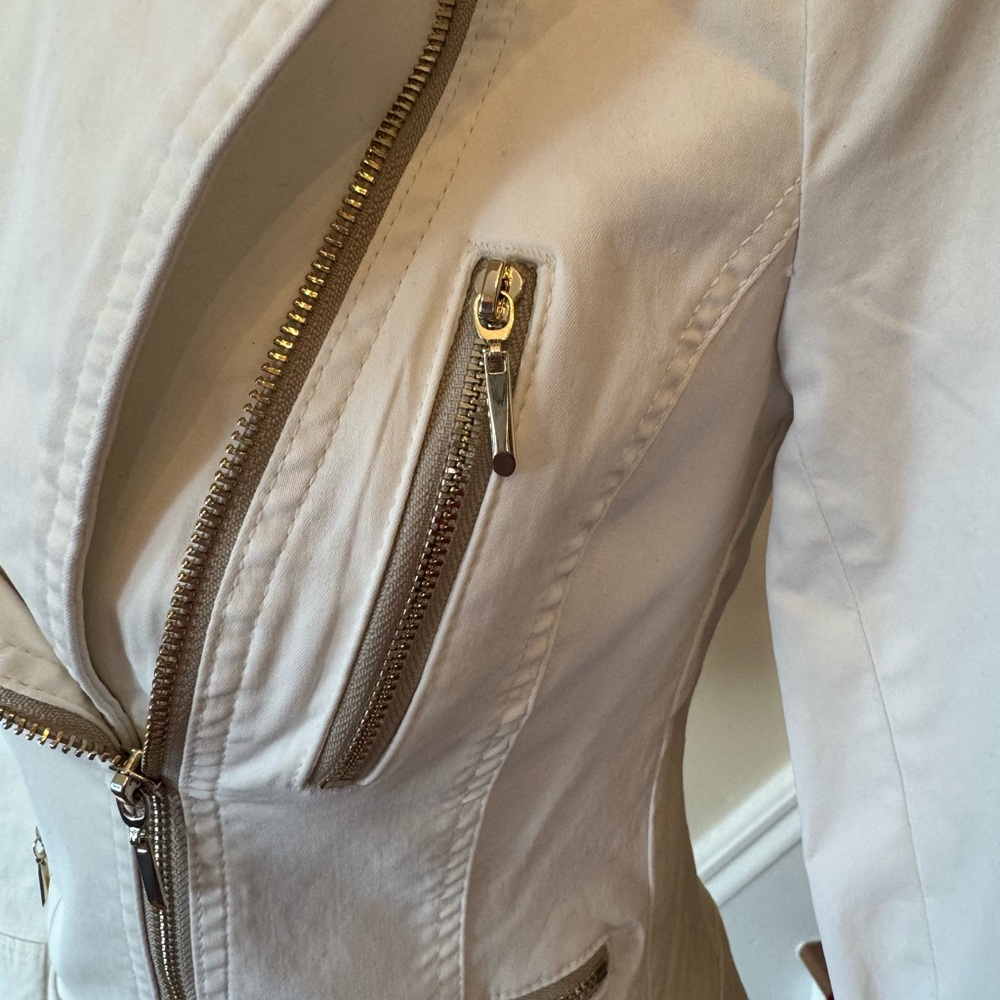 White House Black Market Faux Leather Moto Jacket - Picture 2 of 11